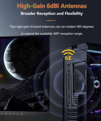 Ziyituod AC1200 WiFi PCI-E adapter Bluetooth 4.2 asztali számítógéphez 5