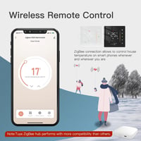 MOES Zigbee Okos Termosztát Vízalapú Padlófűtéshez - Programozható Digitális Szobai Hőszabályzó Alexa/Google Home Kompatibilis, Tuya App Vez 5