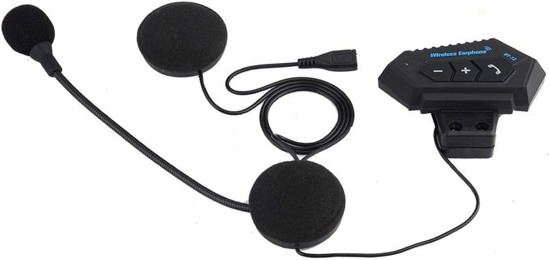 Bluetooth motoros bukósisak headset - Kihangosítós, kétoldali hangszóróval