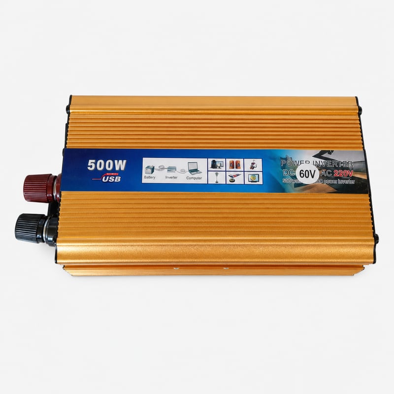 Convertizor de tensiune KALEA-INFORMATIQUE de la 60V la 220V, putere continuă 500W — fără cablu de conectare