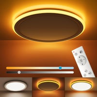 BLNAN LED Mennyezeti Lámpa 24W - Szabályozható Fényerő, 2000K Éjszakai Fény, 3000K-6500K Színhőmérséklet, Távirányítós, 33cm Kerek Fehér 1