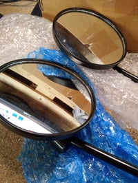 Cretassion 2 ks okrúhle spätné zrkadlá na motorku, M10, E9 homologizované, otočné o 360°, pre skúter — použité (stav: pozri 2. obrázok) 2