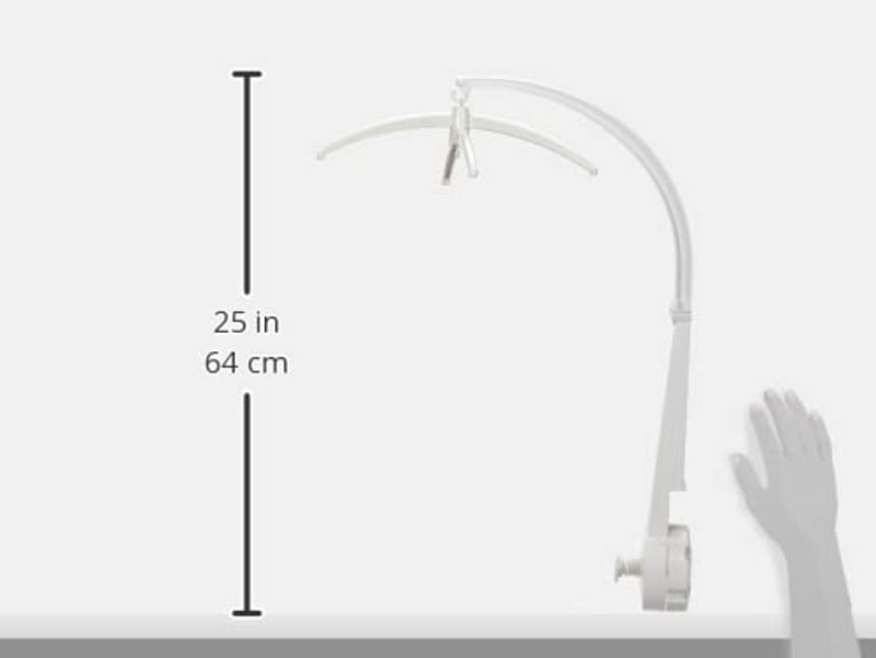 Sterntaler Zenélő Mobiltartó Kar Újszülötteknek, Fehér, Univerzális Kiságy Konzol, 57 cm, Poliészter