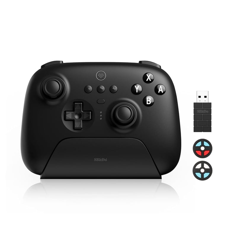 8bitdo Ultimate Bluetooth és 2.4G Kontroller Töltőállomással - 22 Órás Játékidő, Vezeték Nélküli Gamepad Nintendo Switch és Windows PC-hez (