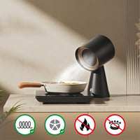 CIARRA CBPHB01 Hordozható Mini Páraelszívó - 2 Sebességes Asztali Légtisztító LED Világítással, Kempinghez, Lakóautóhoz, Grillezéshez 9