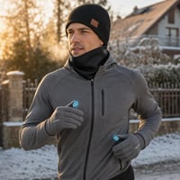 Zimný bežecký set: vodoodolné rukavice + Bluetooth čiapka + neoprénový nákrčník 1