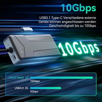 Yottamaster 8-in-1 USB-C Dokkoló M.2 NVMe SSD Házzal, 10Gbps Adatátvitel, 4K@60Hz HDMI, 100W PD Töltés, Kártyaolvasó, Windows/Mac 3