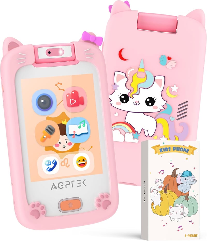 AGPTEK 32GB Gyerek MP3 Lejátszó Kamerával és Játékokkal, 2,8" Kijelző