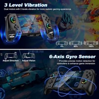 Coogamefly Vezeték Nélküli Kontroller Nintendo Switch/OLED-hez - Ergonomikus Markolatú Pro Controller Hall Joystickkel, Turbo Funkcióval és  3