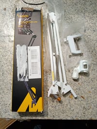 MAONO BA20 Stalak za mikrofon (Boom Arm) bijeli, podesivi metalni stolni nosač za podcast i streaming, s adapterom 3/8"-5/8", maks. nosivost 1 kg, otvorena ambalaža 2