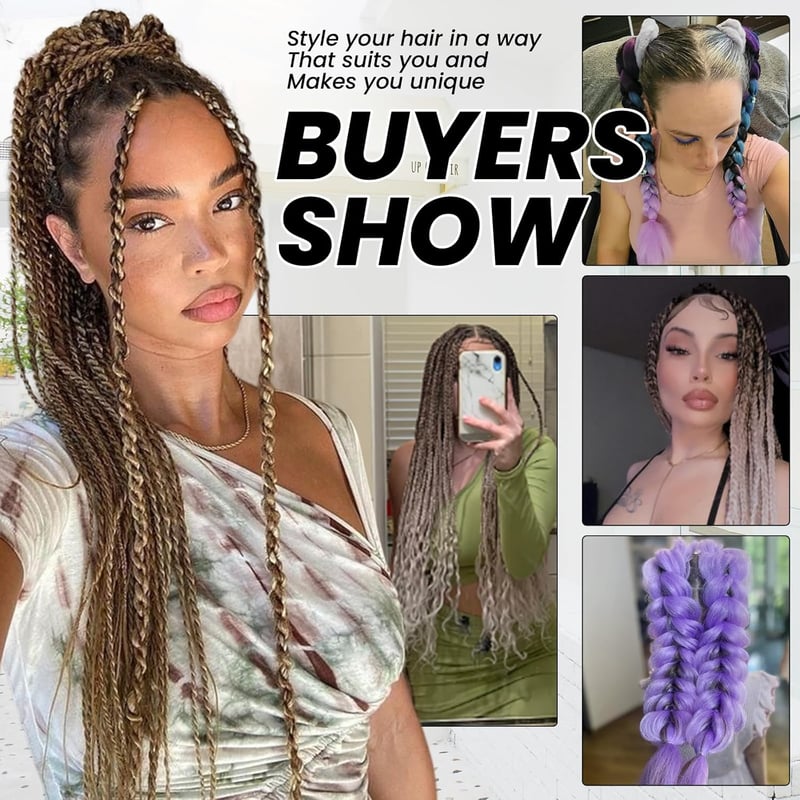 EMMOR Jumbo Fonóhaj 24 Hüvelyk - 3 Csomag Előnyújtott Box Braids - Hőálló Szintetikus Hajhosszabbítás Fonáshoz, Twist Hajhoz, Horgoláshoz