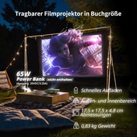 WEMAX ALPD Lézer Mini Projektor - Hivatalos Netflix Licenc, 500 ISO Lumen, 1080P HD, HDR10, WiFi, Bluetooth, Dolby Audio, Hordozható Otthoni 4