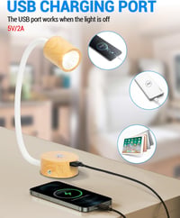 SUPAREE 12V LED lámpa lakóautóba, USB-vel, szabályozható, meleg fehér és kék fénnyel 4