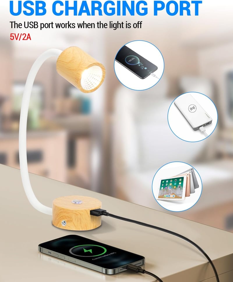 SUPAREE 12V LED lámpa lakóautóba, USB-vel, szabályozható, meleg fehér és kék fénnyel
