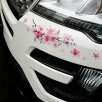 ZYWUOY Ružičasti cvijet trešnje, auto naljepnica od vinila za vjetrobransko staklo i branik - 1 kom (Nepotpun komplet, iz originalnog seta) 2