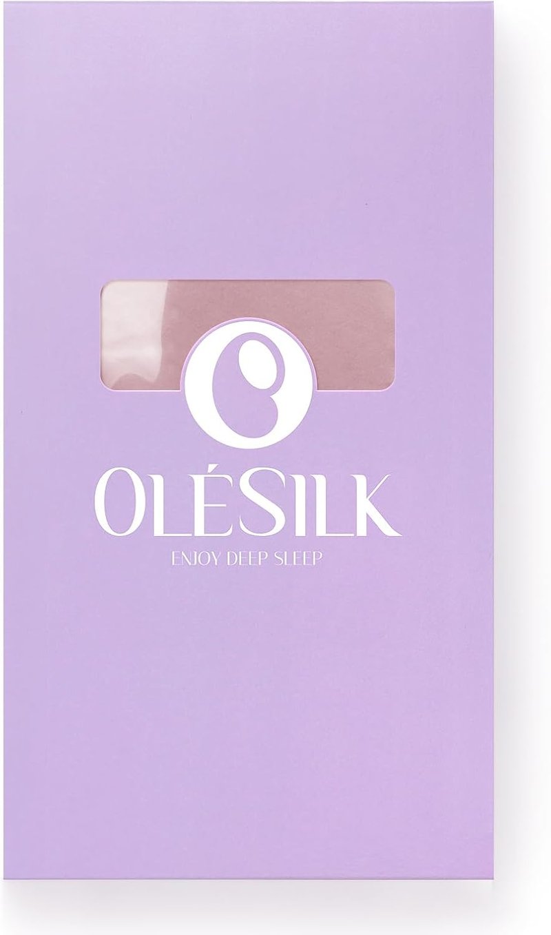 OLESILK Rózsaszín Selyem Alvómaszk Állítható Pánttal - Luxus Szemtakaró Utazáshoz