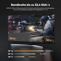 Snowkids 8K DisplayPort 1.4 Kábel 5m - Újracsomagolt 2