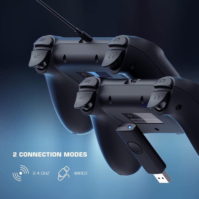 GameSir T3 Vezetékes és Vezeték Nélküli Kontroller Windows 7/10+ és Android TV Box Rendszerekhez, Turbo Funkcióval, Beépített Akkumulátorral