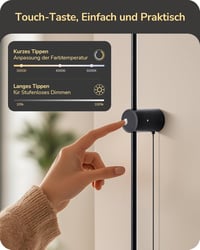 EDISHINE 2 db Beltéri LED Fali Lámpa - 15W, 1000LM, Távirányítóval és Érintőkapcsolóval, 3 Színhőmérséklet, Fokozatmentes Fényerő, 350° Forg 4