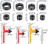 Jognee 8 részes fúróütköző és kulcs készlet racsnikhoz, 3-16 mm 2