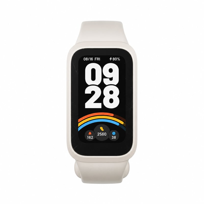Brățară inteligentă Xiaomi Smart Band 9 Active, ecran TFT de 1,47", autonomie de 18 zile — fără cablu de încărcare, zgârietură minoră (stare: vezi a 2-a imagine)