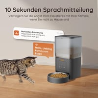 WOPET 4L WiFi Automata Macska Etető - Applikációs Vezérlés, Lassú Etetés, Hangfelvétel, Napi 1-10 Étkezés Macskáknak és Kutyáknak 6