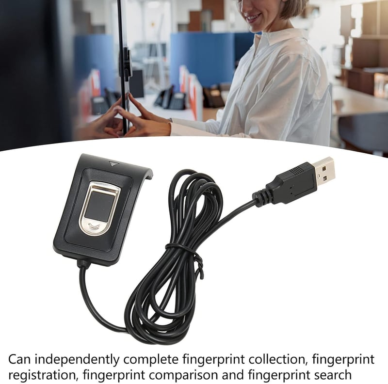 USB Ujjlenyomat-olvasó 360°-os Biometrikus Szkenner 10 Ujjhoz Windows PC-hez