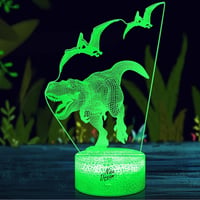 Nice Dream Dinoszaurusz 3D Éjjeli Lámpa - 16 Színű LED Világítás Távirányítóval, Gyerekszoba Dekoráció, Hordozható, Tökéletes Ajándék Fiúkna 1