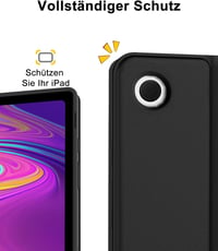 SENGBIRCH Bluetooth Billentyűzetes Tok Samsung Galaxy Tab A9 Plus 11" (2023) Tablethez - Levehető QWERTZ Vezeték Nélküli Billentyűzet, Feket 7