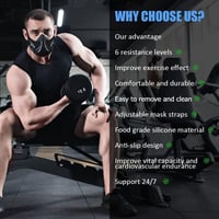 FDBRO Edzés Maszk Futáshoz Magas Terhelésű Edzéshez Ellenállás Cardio Maszkos Edzés 4
