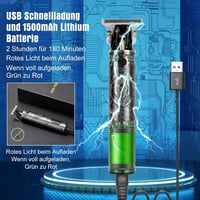 ZITFRI Profi hajvágó férfiaknak, T-pengés, USB-s, LED-es, 3 fésűvel 3