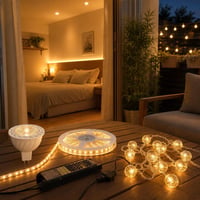 LED čarolija za spavaću sobu: 1x GU5.3 spot + 10m LED traka + 6m svjetlosni niz (40 LED) 1