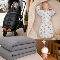 Zimski set za bebe: 1x zimska vreća + 1x vreća za spavanje + 1x poplun + 1x noćna lampa 1