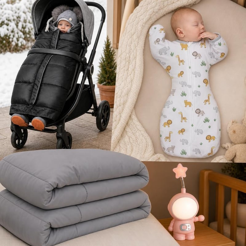 Zimski set za bebe: 1x zimska vreća + 1x vreća za spavanje + 1x poplun + 1x noćna lampa