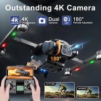 OBEST GPS Drón 4K Kamerával - 36 Perc Repülési Idő, 360° Akadályérzékelés, Követés Funkcióval, Kefenélküli Motor, 5G WiFi FPV Átvitel 4