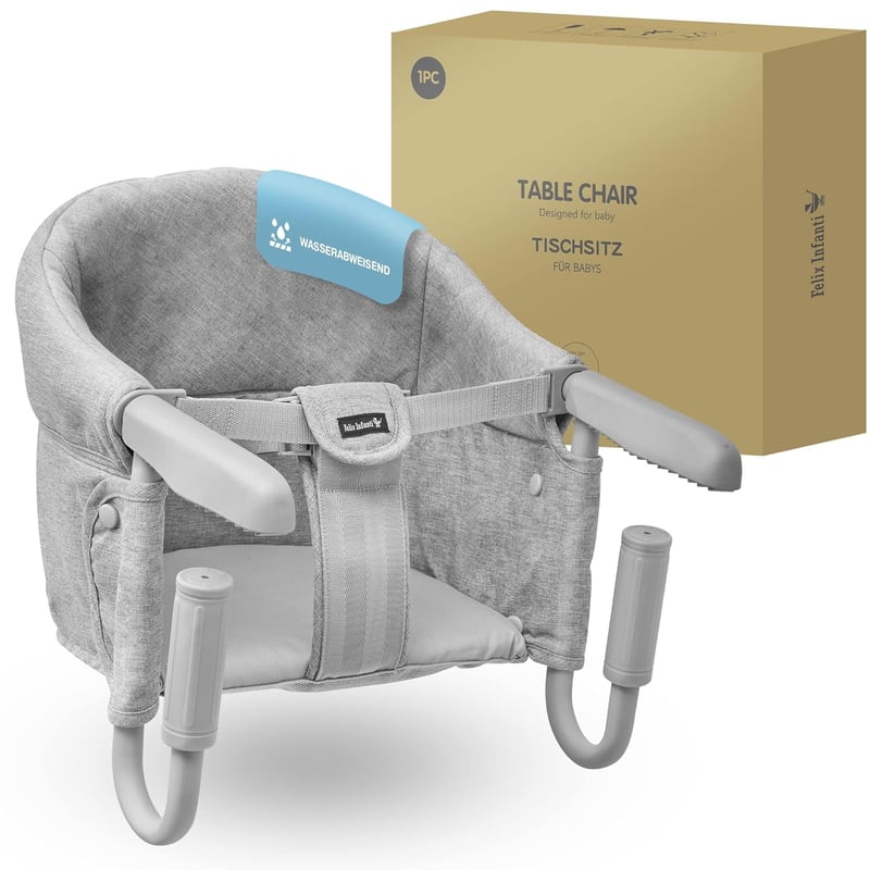 Felix Infanti Hordozható Etetőszék Táskával | 15 kg-ig | Éttermi Gyerekülés | Utazáshoz, Vendégségbe | Acél Váz | Könnyen Összecsukható Baba