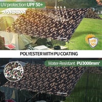 JAICOM 3x4m Vízálló Kemping Ponyva - UV-védett, Hordozható, Hóálló 4