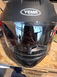 Cască Moto Modulară YEMA YM-926 cu Vizieră Dublă și Ochelari de Soare, Omologată ECE, Negru Mat, Mărimea L 3