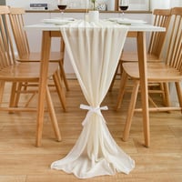 Elegáns Bézs Asztalfutó Esküvőre és Ünnepekre - 300x75 cm 2