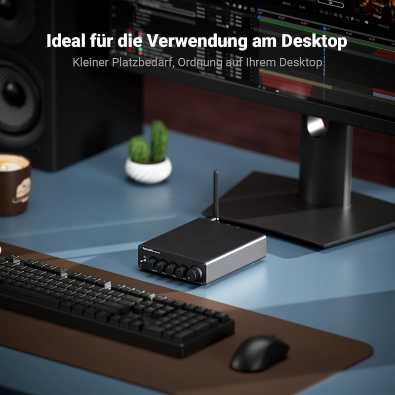 Fosi Audio BT30D Pro Bluetooth 5.0 Hi-Fi erősítő, 165W+350W, hangfalakhoz és mélyládához