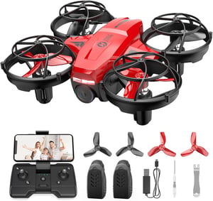 Holy Stone HS420 Mini Dron so zabudovanou kamerou - WiFi živé vysielanie, 3 batérie, dlhý čas letu, sledovanie trasy, snímanie pohybu,