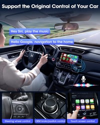Jansite 2-in-1 Vezeték Nélküli CarPlay és Android Autó Adapter, 5GHz WiFi, USB-C, RGB, Gyors Átvitel, iPhone és Android Kompatibilis 6