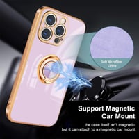 iPhone 13 Pro Rosegold-Lila Mágneses Gyűrűs Ütésálló Tok 5