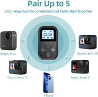 GoPro Hero 12/11/10/9/8/MAX okos vezeték nélküli távirányító - AFAITH fekete 2