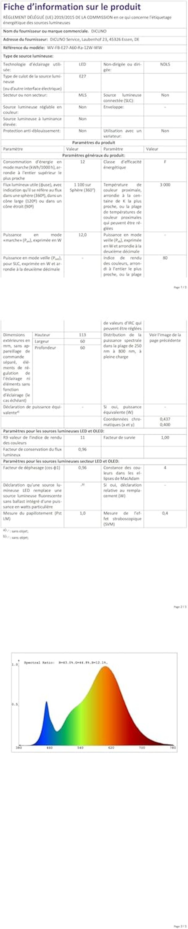 DiCUNO E27 LED Izzó Mozgásérzékelővel - 12W=100W, 1100LM, Meleg Fehér 3000K, 360° Radar Szenzor, Energiatakarékos, Beltéri-Kültéri, 2db Szet
