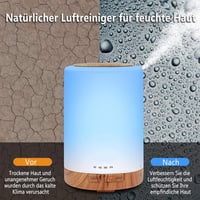 Aroma Diffúzor 300ml - Ultrahangos Párásító 7 LED Színnel, Automatikus Kikapcsolással 5