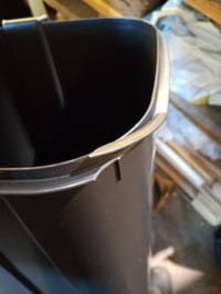Brabantia Bo Touch Bin Hi kanta za smeće na dodir, mat crna, 2 x 30 litara unutarnje posude — udubljena stražnja strana, napuknut rub poklopca (stanje: vidi 2. sliku) 4