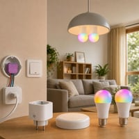 Smart Lighting Starter paket: 2x WiFi E27 žarulja + pametna utičnica s mjeračem + pametni relej 1