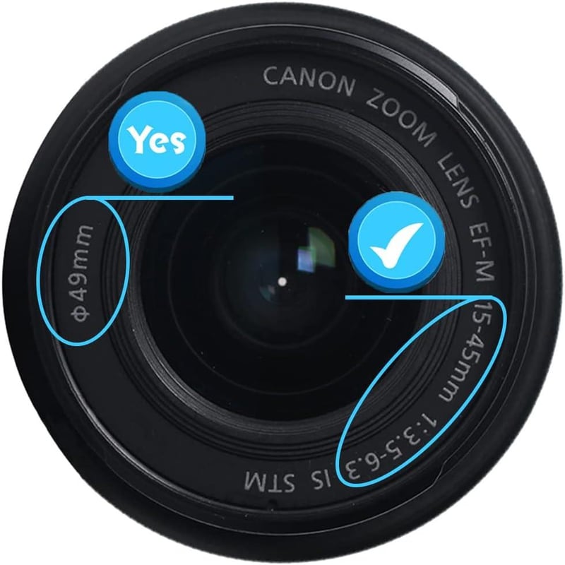 Canon EF-M 15-45mm objektívhez 49mm-es fekete sapka, 2 darabos szett - Bontott