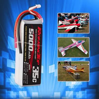 RoaringTop 5000mAh 18,5V RC LiPo akkumulátor modellrepülőkhöz, 2 db csomag 6